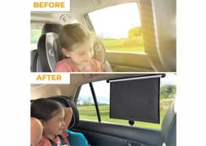 Foldable car side sunshade-