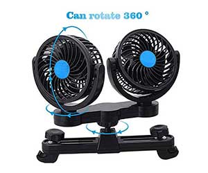 360 rotatable car fan
