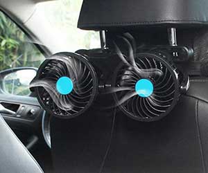 Car seat back fan