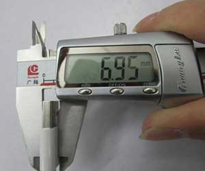 Cable USB for lightning size test