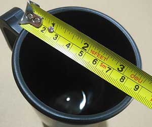 Car electric mug size test