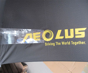 Custom umbrella logo viscosity test