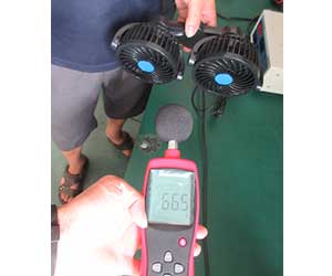 Portable air cooling fan function test