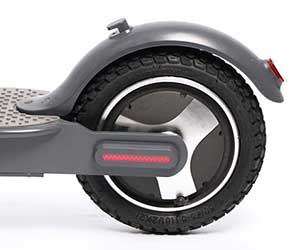 Commuter scooter rear tire display