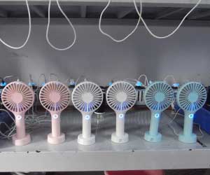 Rechargeable fan machine test