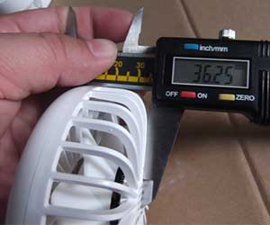 Rechargeable fan size test