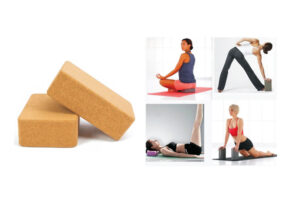 Natural cork yoga block