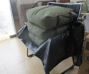 Aluminium camping chair 120KGS loading test