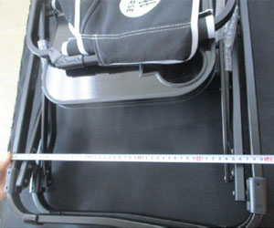 Portable luxury camping chair size test