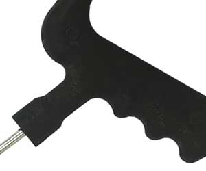 The T-Handle Tool features a high-quality ergonomic grip that conforms to the shape of your fingers, allowing you to easily apply force during tire repair.